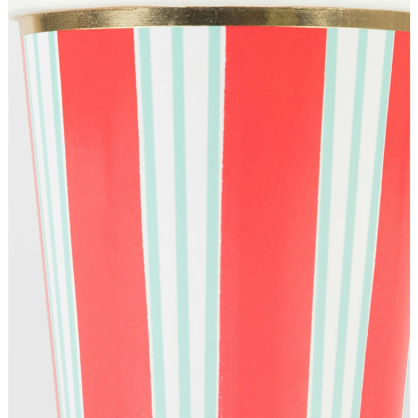 Festive Stripe Cups