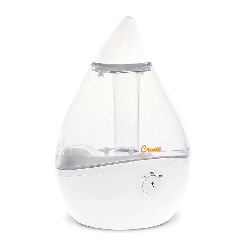 Crane .5 Gallon Drop 2.0 Cool Mist Humidifier for Nursery, With Night Light, Sound Machine