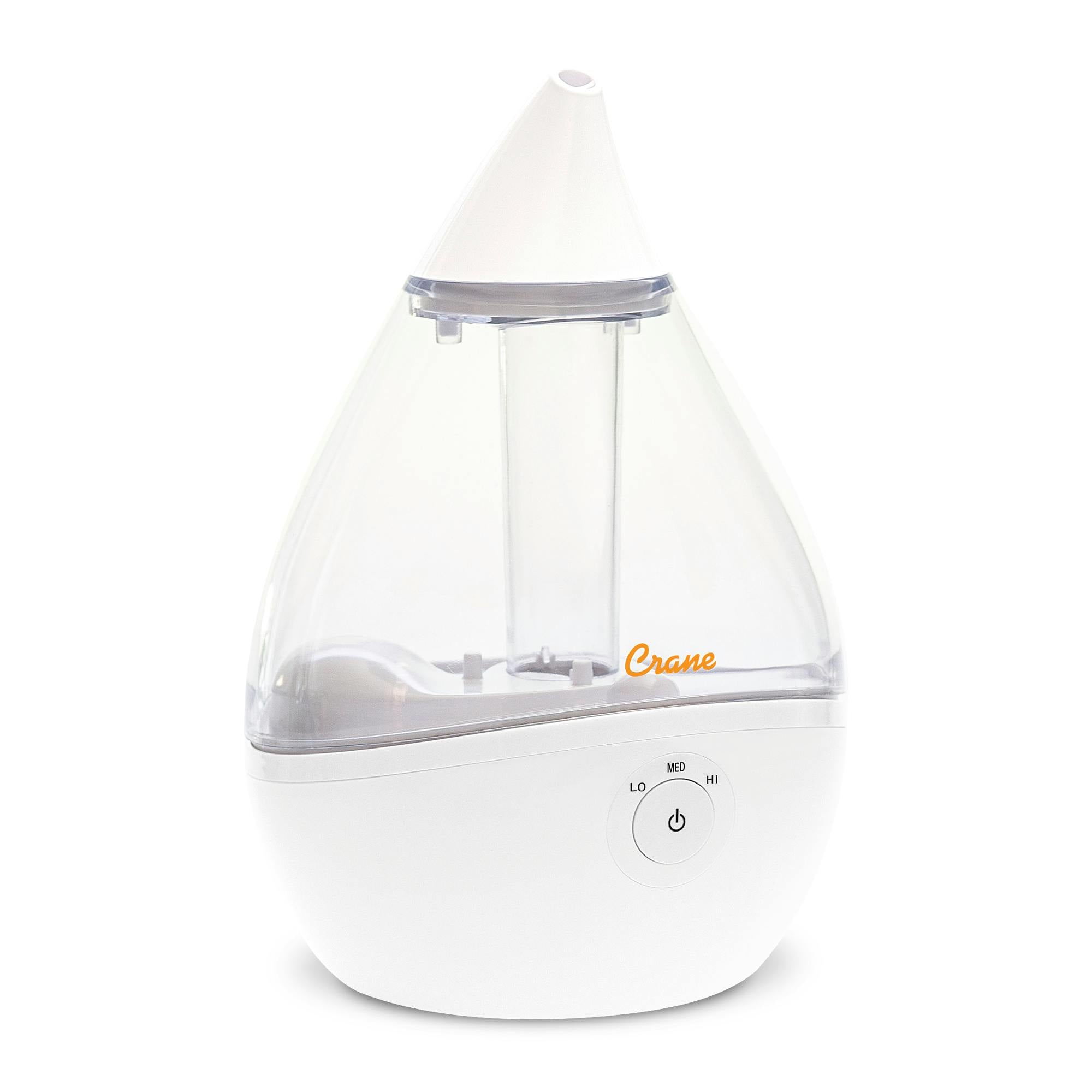 Crane .5 Gallon Drop 2.0 Cool Mist Humidifier for Nursery, With Night Light, Sound Machine