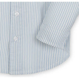 Organic Stretch Poplin Long Sleeve Button Down Shirt, Blue