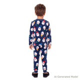 Boys (2-4) Velour Pajama Set | Santa Squad - Navy