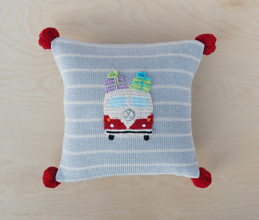 VW Van with Gifts Pillow