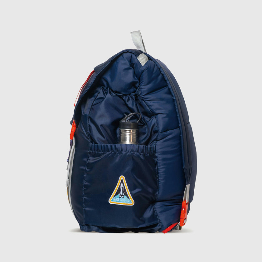 Sleep-N-Pack™ – Big Kid Size | NASA Official Logo & Patches | 2-in-1 Backpack & Sleeping Bag with Cozy Fleece Liner - NAVY