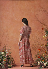 Julia Dress Silk Red Mushroom