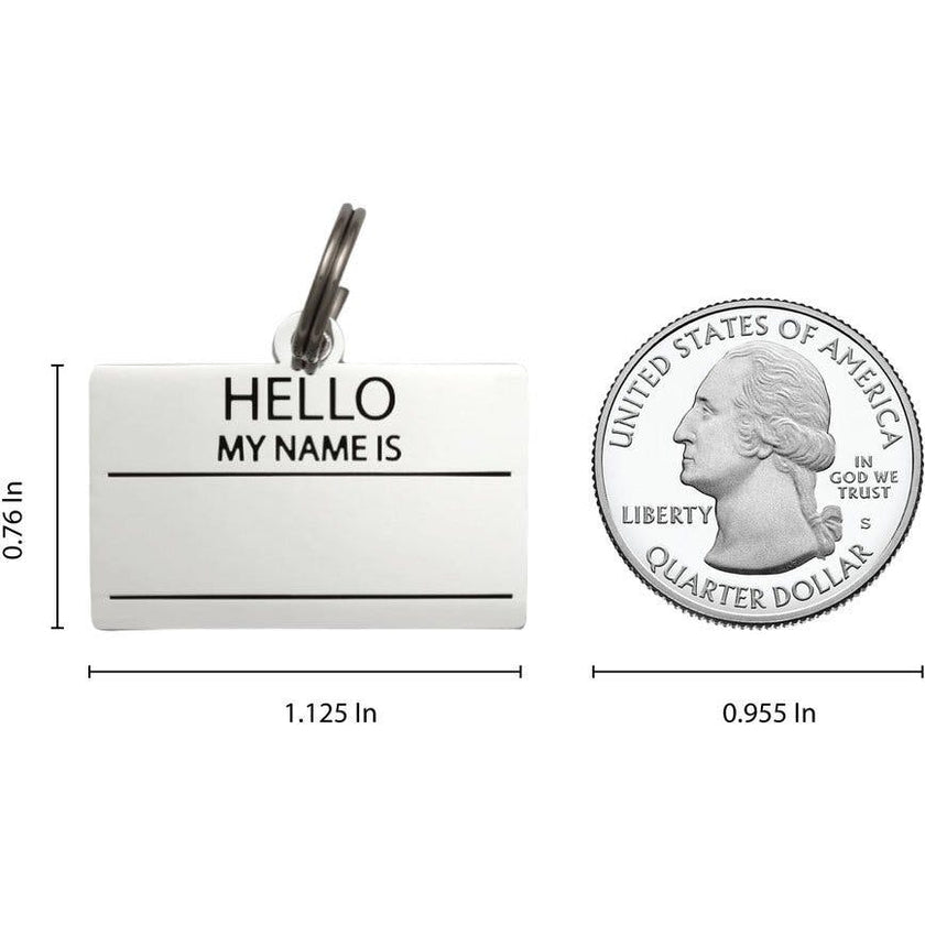 Hello My Name is Pet ID Tag