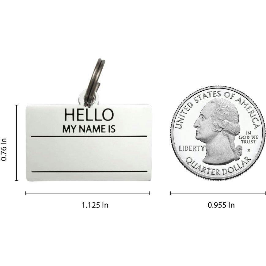 Hello My Name is Pet ID Tag