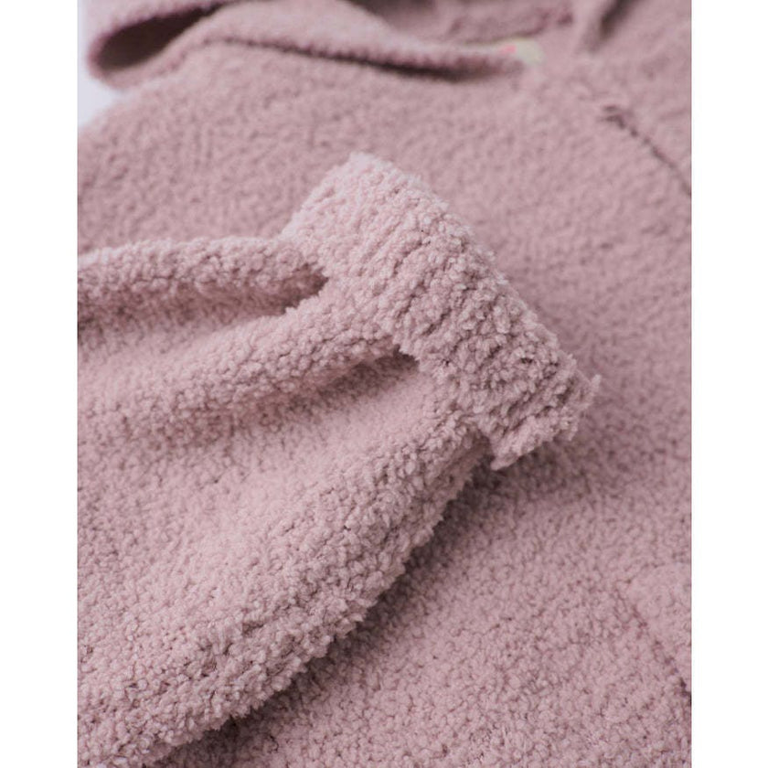 Baby Girls Fuzzy Zip-Up Hoodie