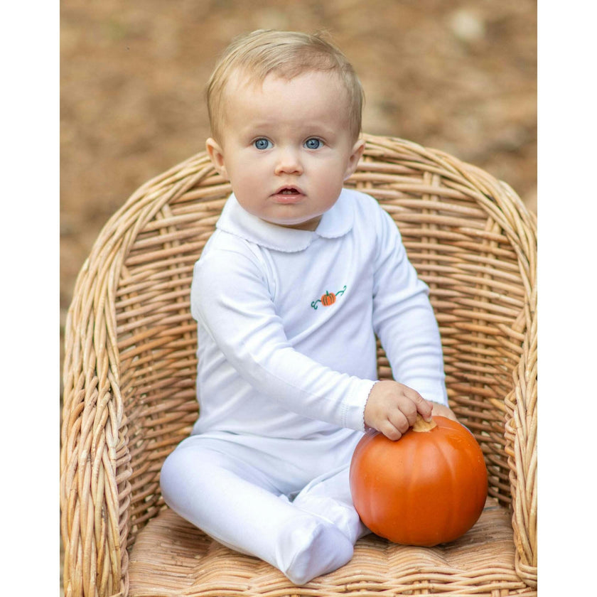 Classic Pumpkin Collared Pima Footie