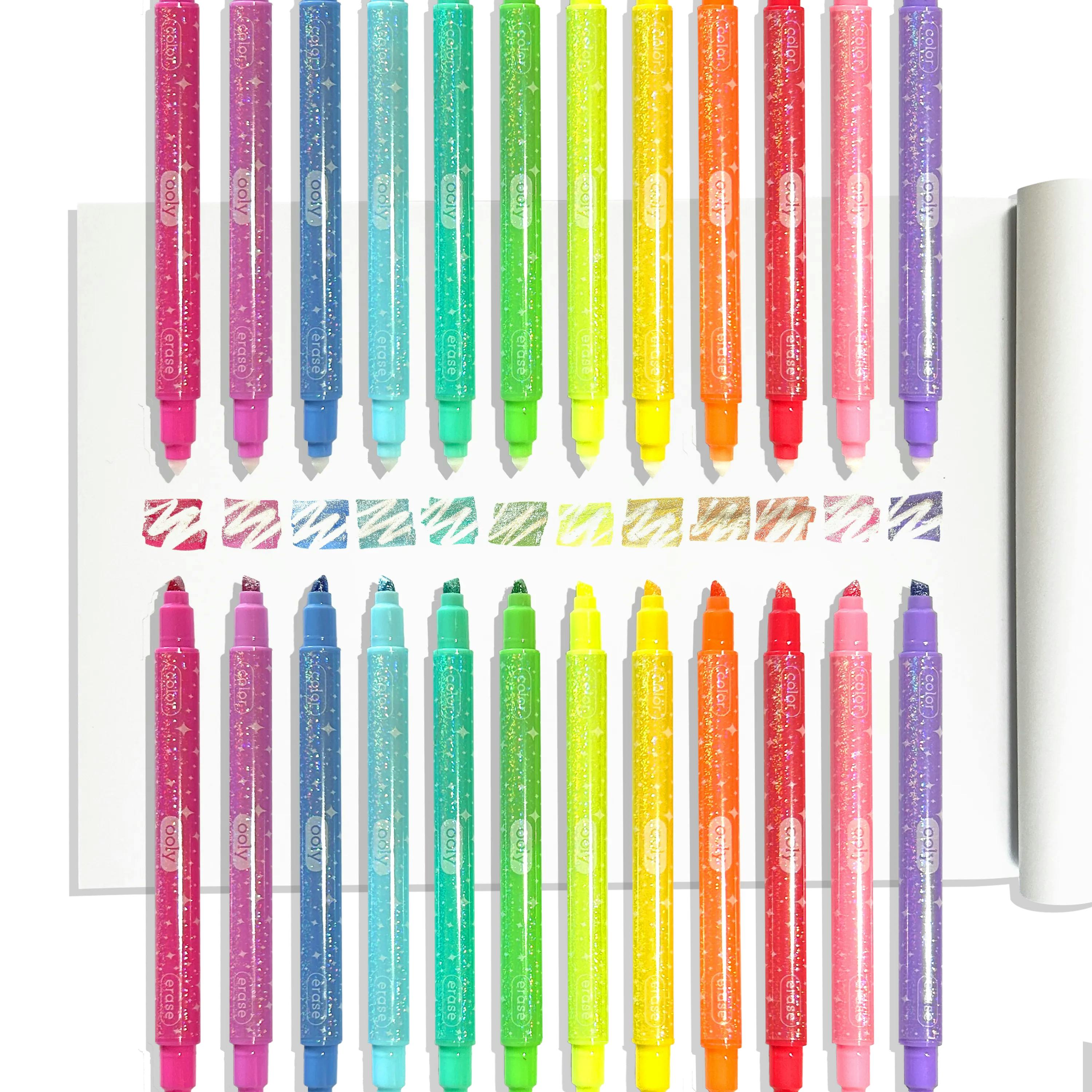 Make No Mistake! Sparkle Glittery Erasable Markers - Set of 12