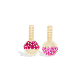 Revel Mini Bobble Huggie - Ruby & Pink Sapphire