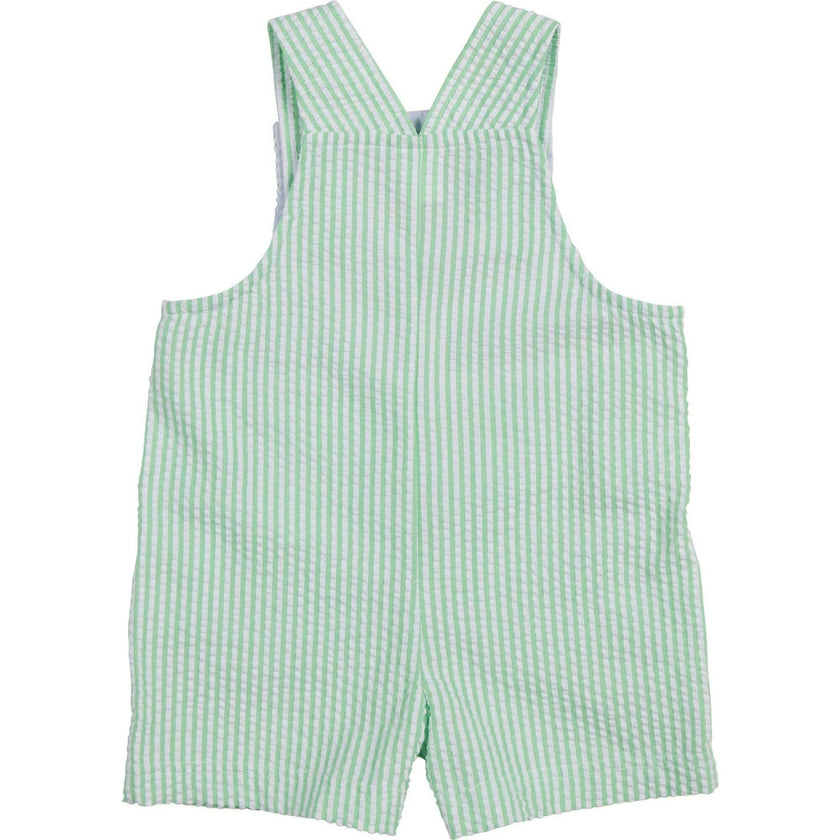 Seersucker Shortall With Skateboarding Gator