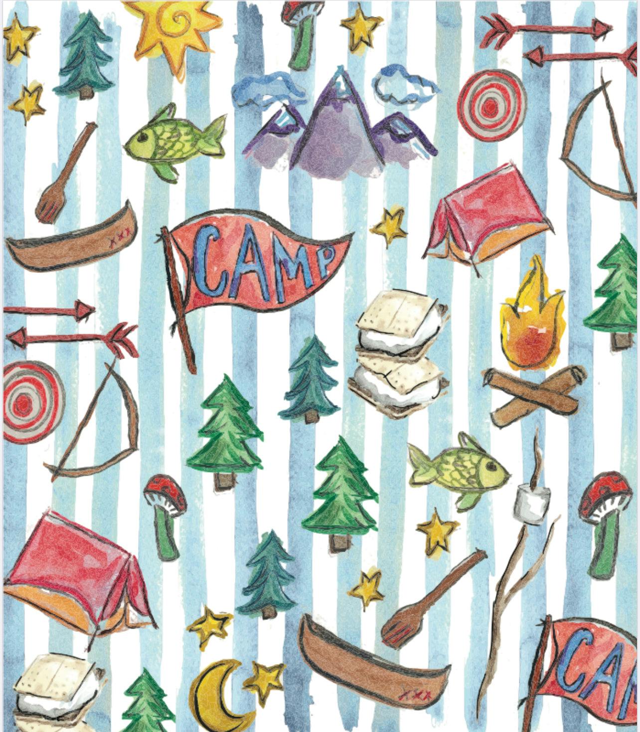 “Happy Camper” Minky Blanket