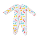 Balloon Animals - Blue - 2 Way Zipper Footie