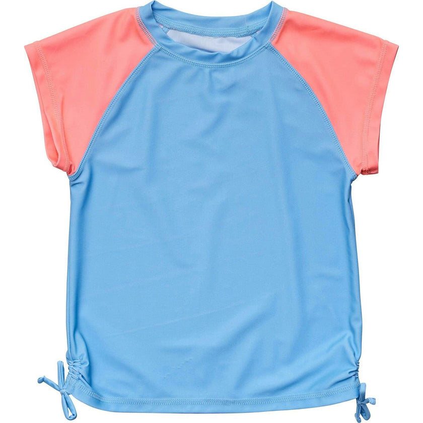 Cornflower Peach Sleeve SS Rash Top