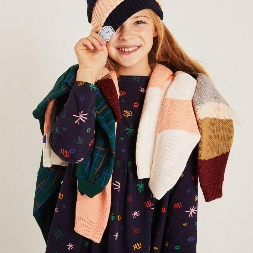 Recycled Cotton Confetti Kid Ruffle Dress