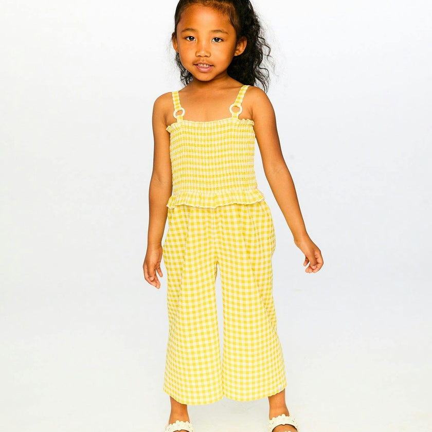 Capri Jumpsuit With Smocking