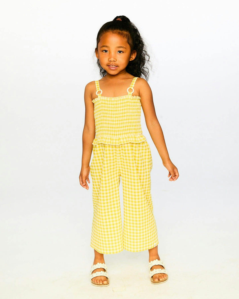 Capri Jumpsuit With Smocking