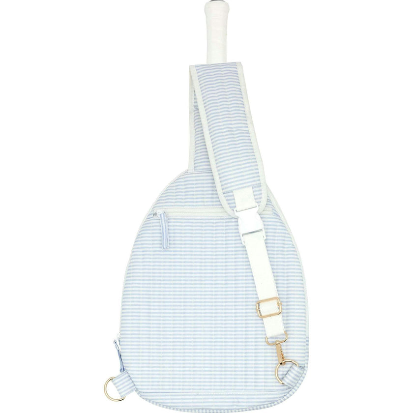 Power Blue Stripe Coated Tennis Bag