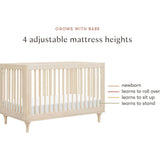 Lolly 3-in-1 Convertible Crib with Toddler Bed Conversion Kit in Washed Natural