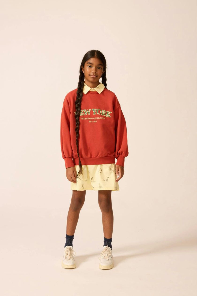 Organic Weekend Sweatshirt in Rhythm Red