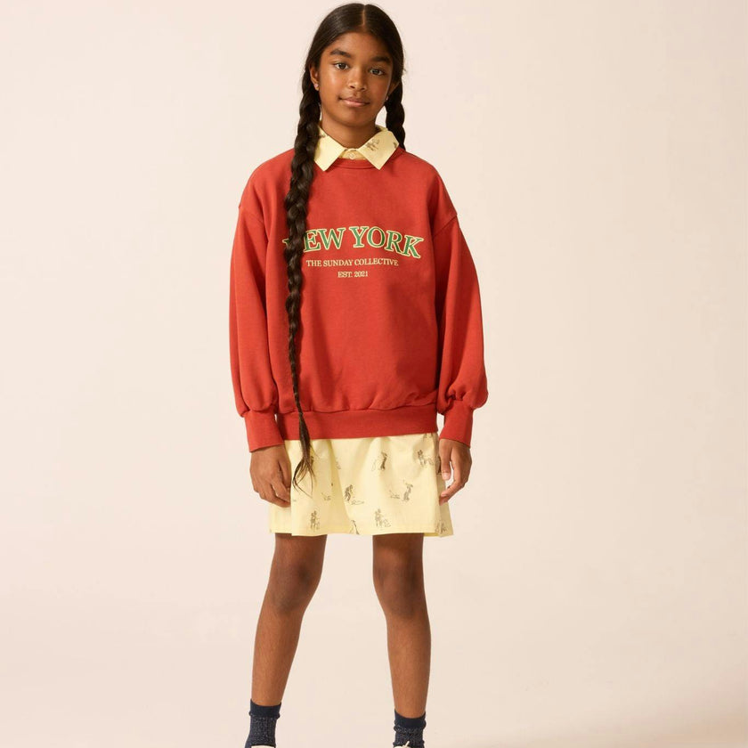 Organic Weekend Sweatshirt in Rhythm Red