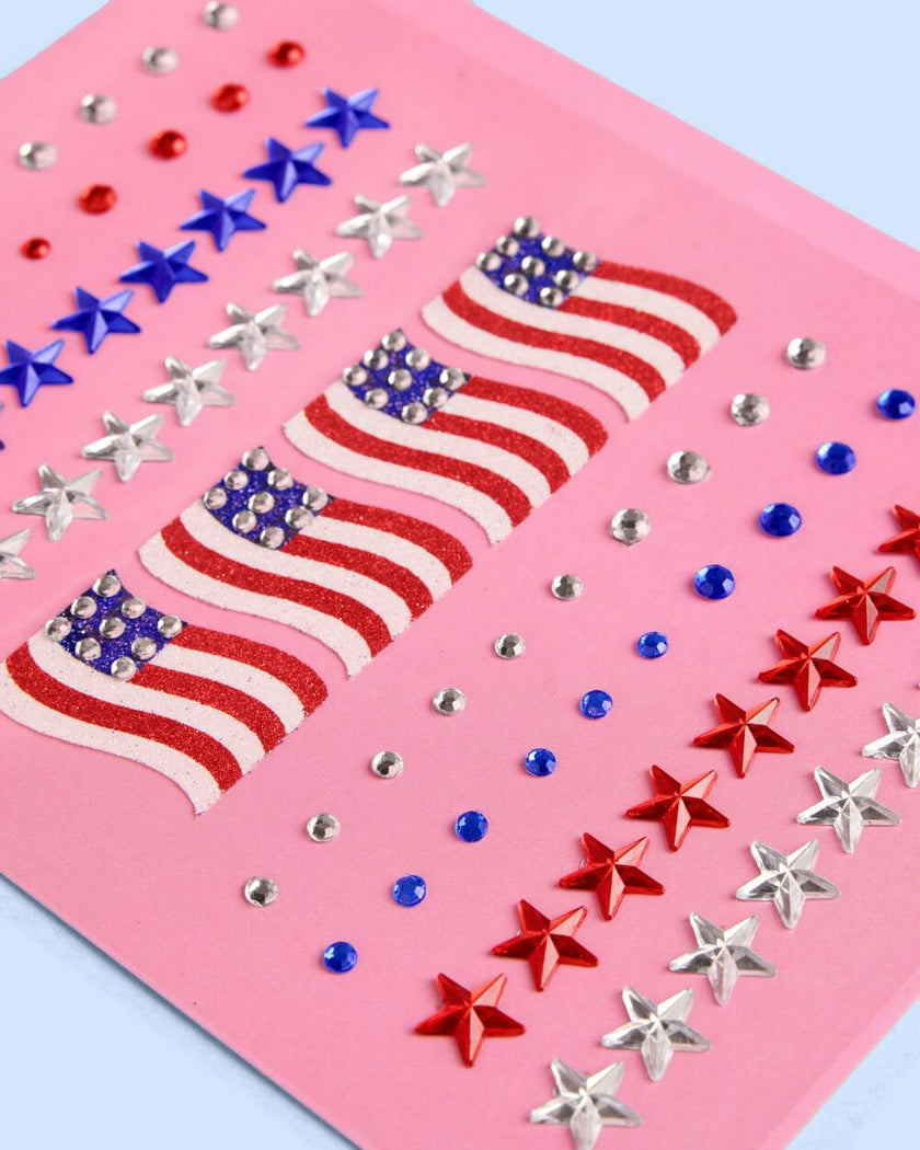 Americana Girl Gem Set - 80 adhesive face gems