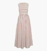 The Cosima Nap Dress - Rust Stripe
