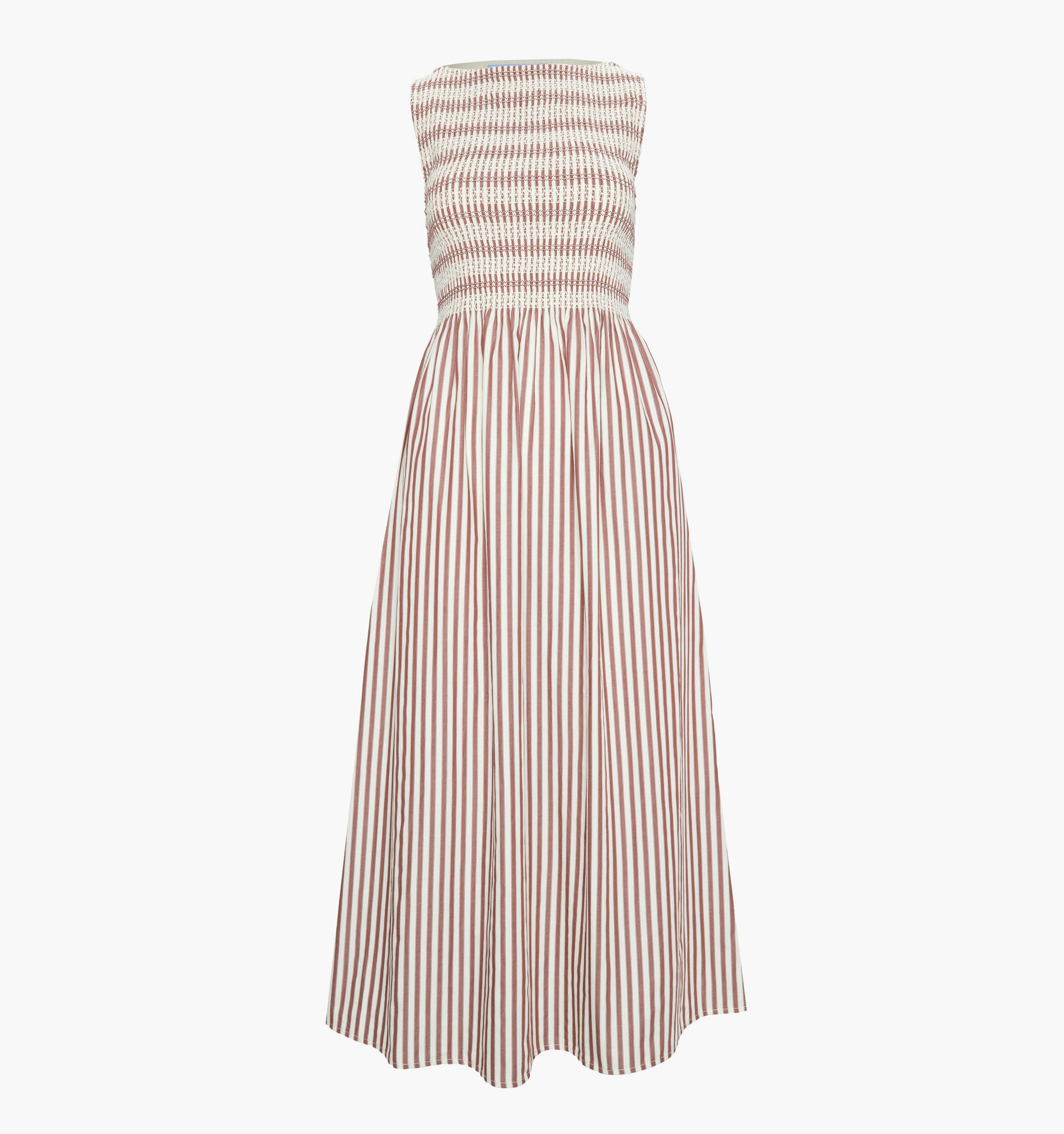 The Cosima Nap Dress - Rust Stripe