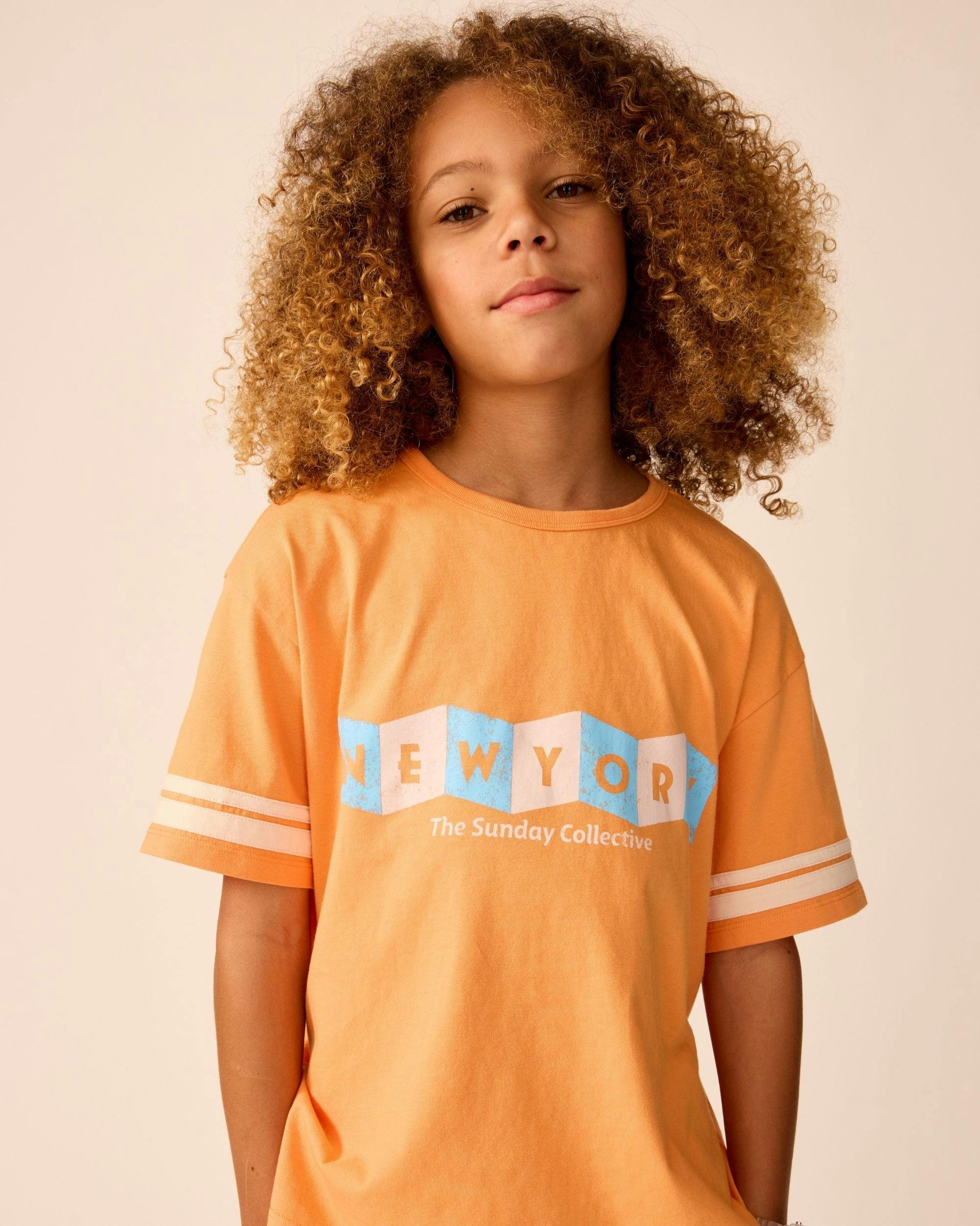 Organic Weekend Tee in Overtime Orange