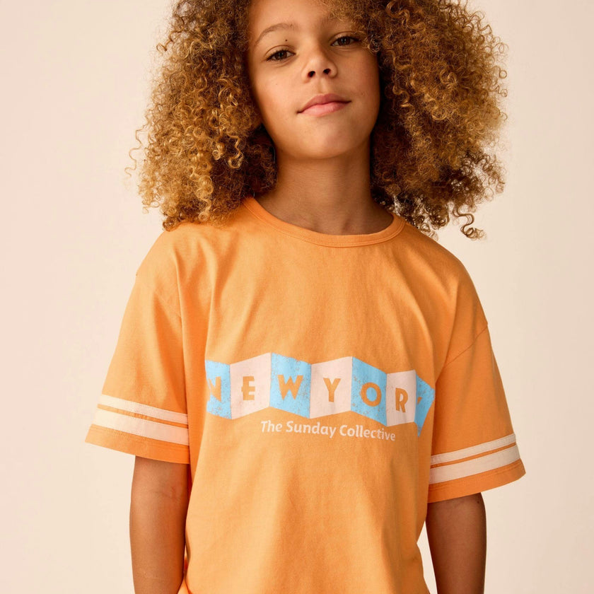 Organic Weekend Tee in Overtime Orange