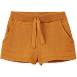 Organic Cotton Knit Shorts, Orange