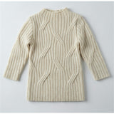 Rib Design Knit Mock Neck Top