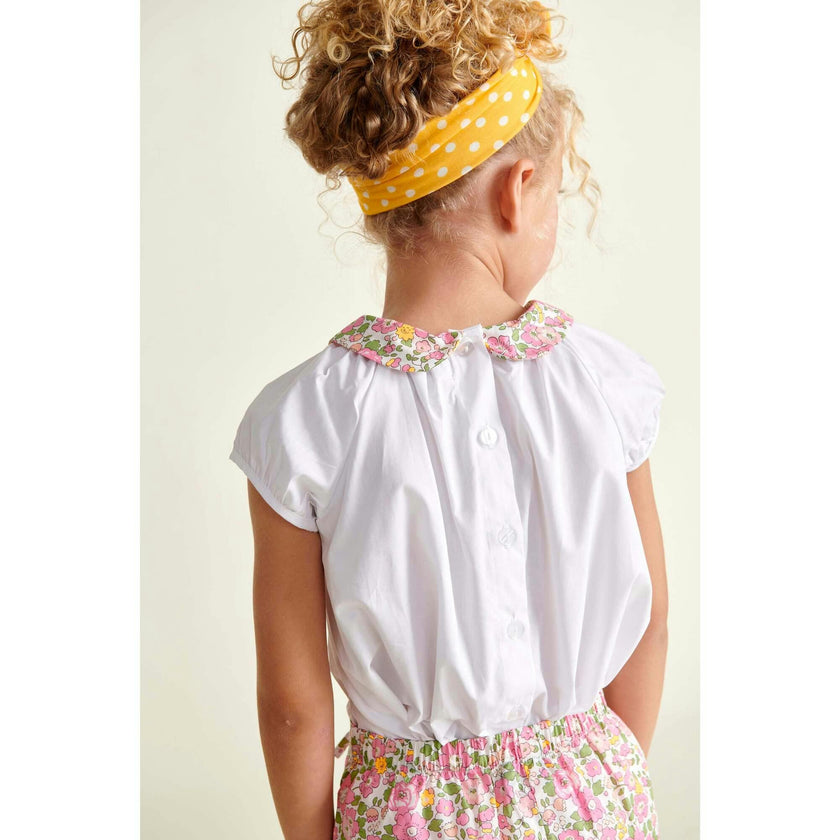Made With Liberty Fabric Girls blouse Rose