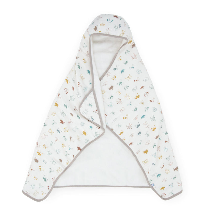 Toddler Hooded Towel - Animal Crowd