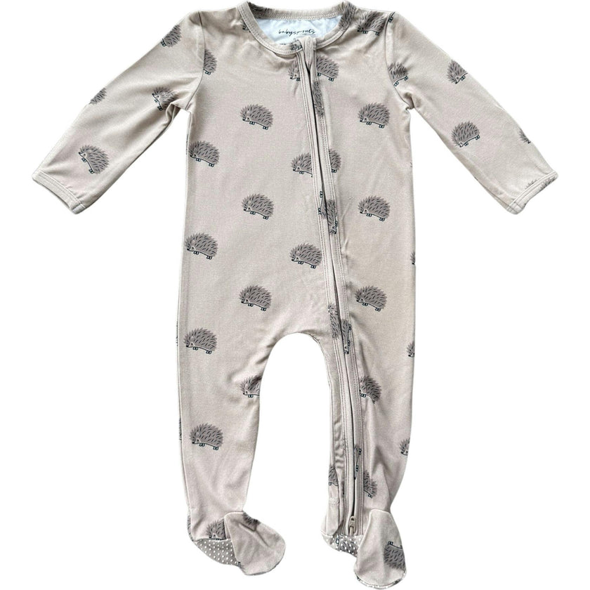 Footie Romper Lavender Cloud Checkered