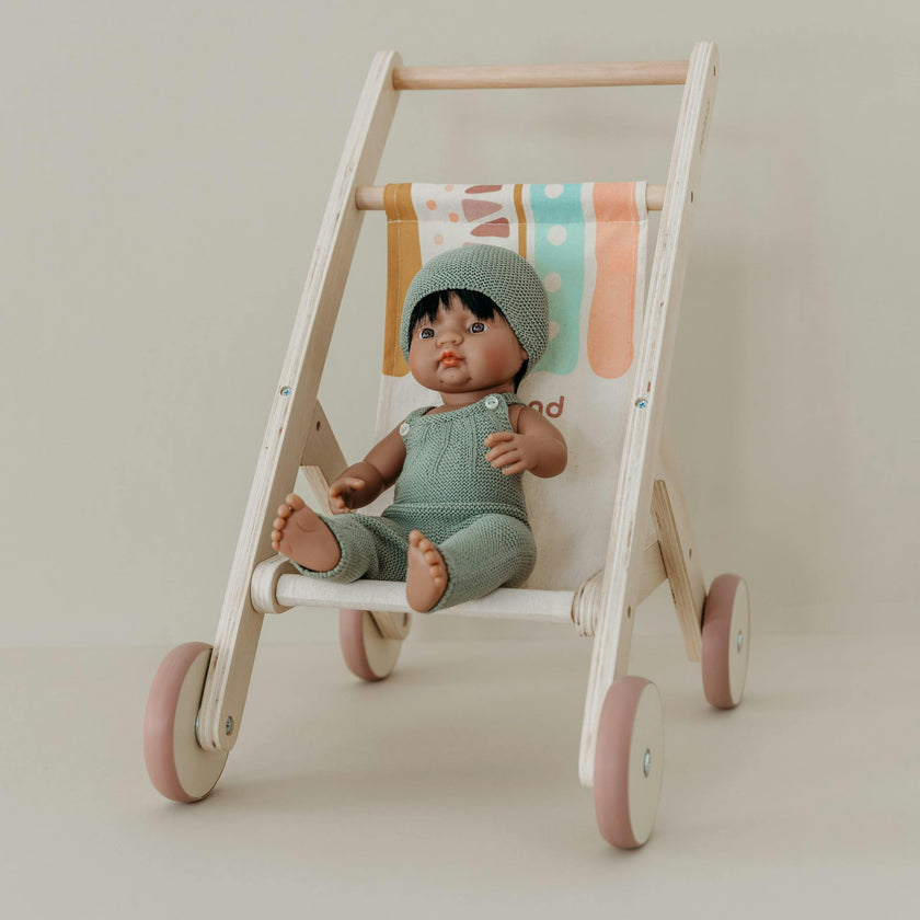 Hispanic Boy Baby Doll with Black Hair - 15"