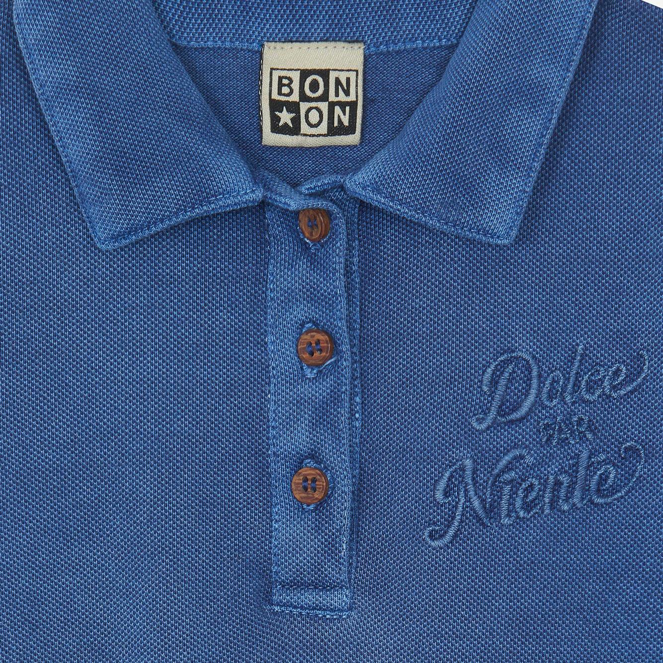 BONTON Mediterranean Blue Lewis Polo Romper