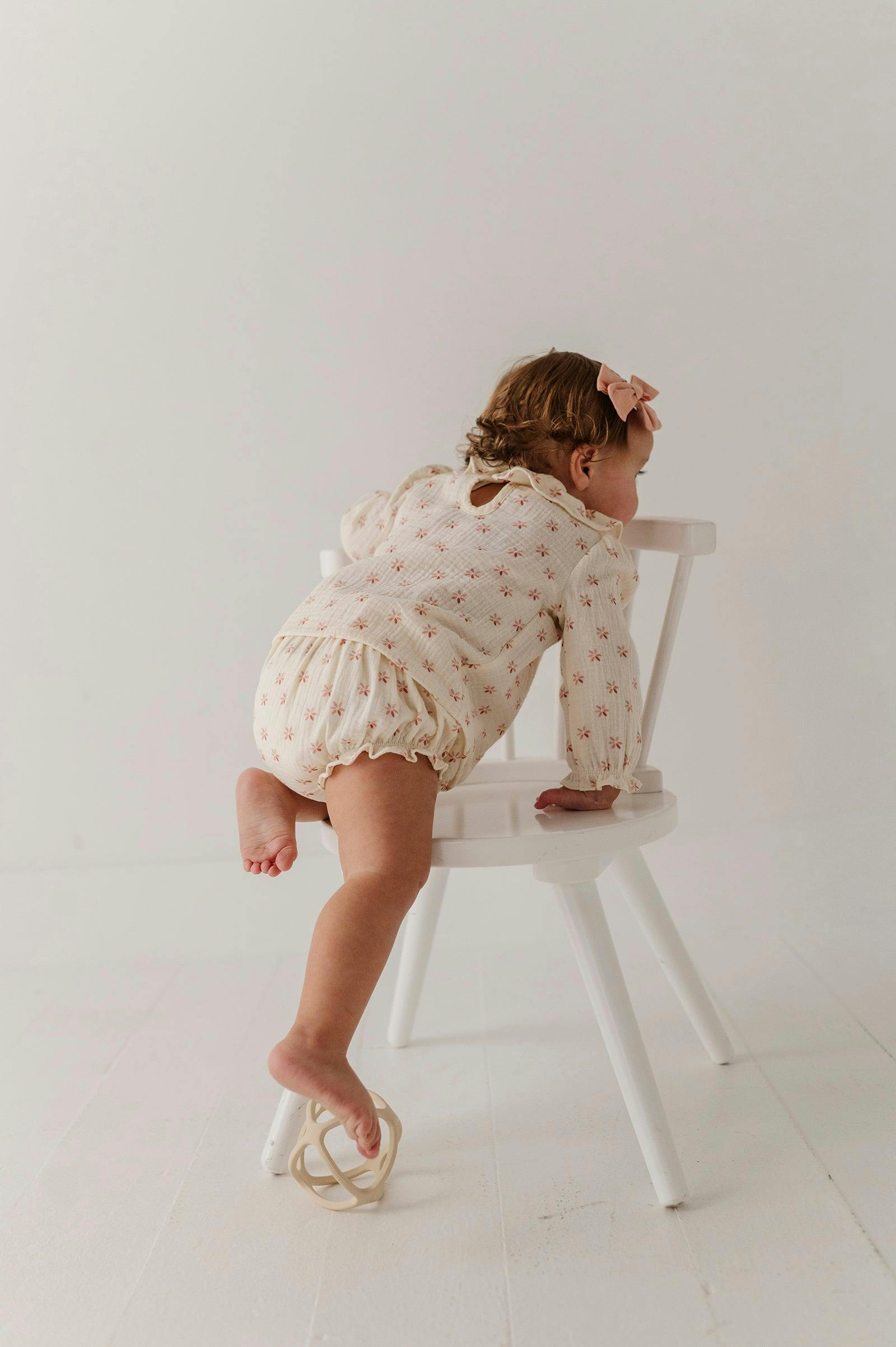 Baby Girl Gauze Blouse Set in Sage