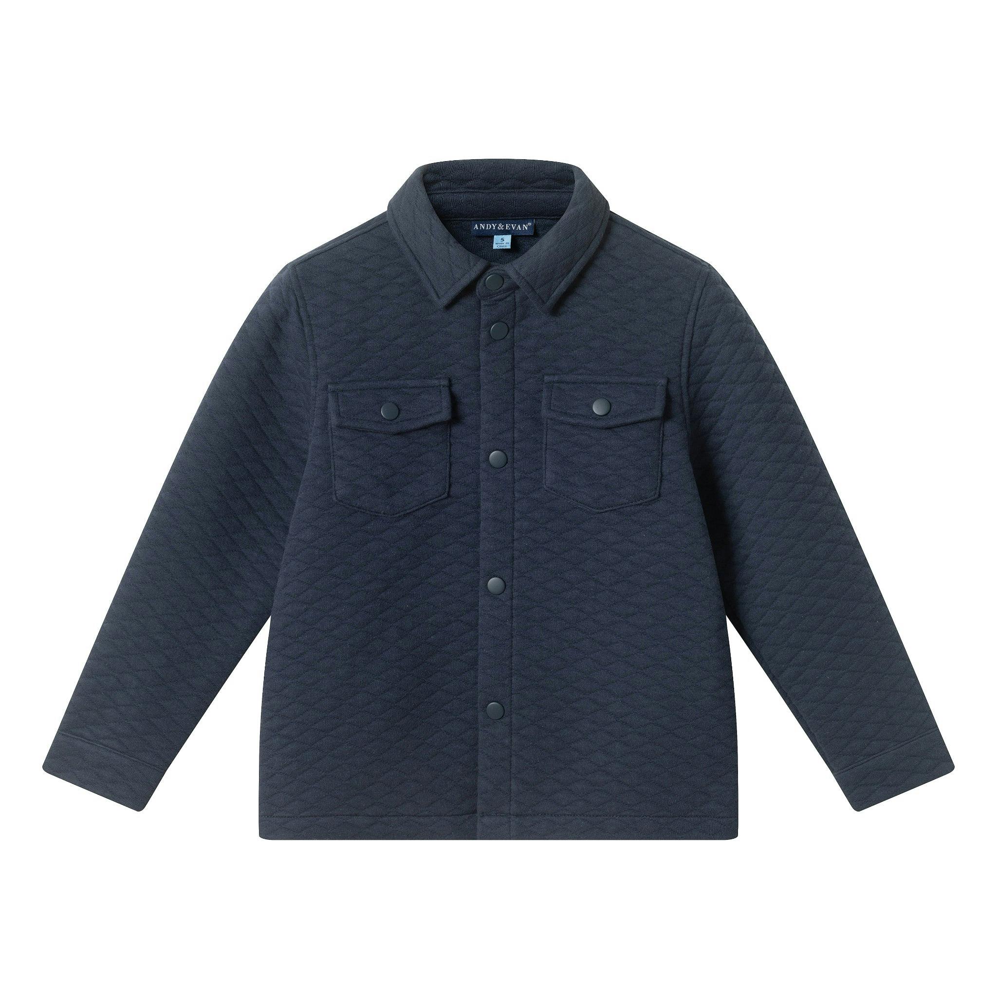 Quilted Shacket | Navy