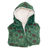 Cozy Switch Robe – Reversible Sherpa & Printed Mink Robe with Appliqué, Camping Bears