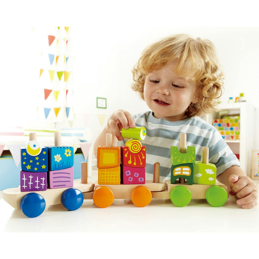 Hape: Fantasia Blocks Train&nbsp;- Wooden Sorting & Stacking Toy