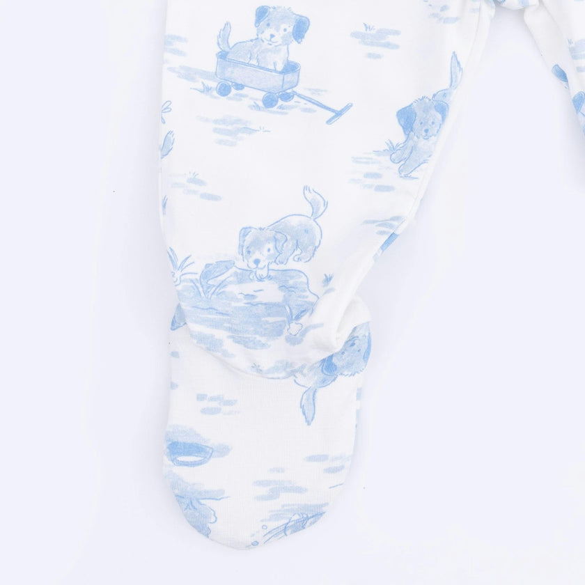 Puppy Toile Blue - Take Me Home Set with Convertible Pant