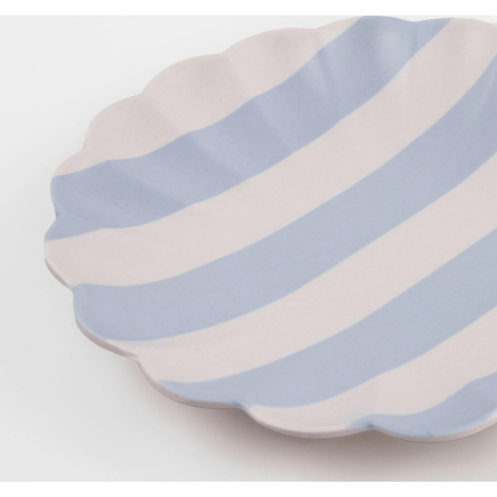 Stripy Reusable Bamboo Small Plates