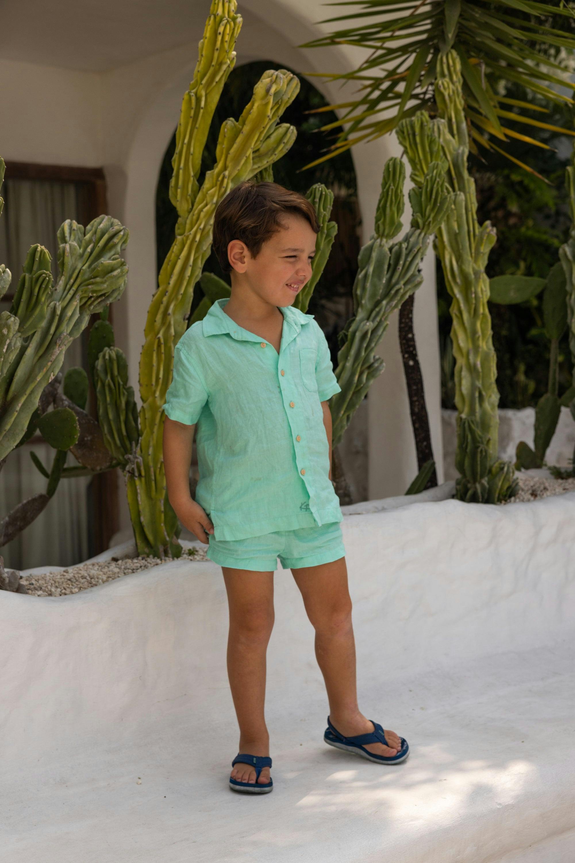 The Future Sea Suite - Boys Linen Shirt