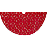 60-Inch Red and Gold Plush Faux Fur Tree Skirt