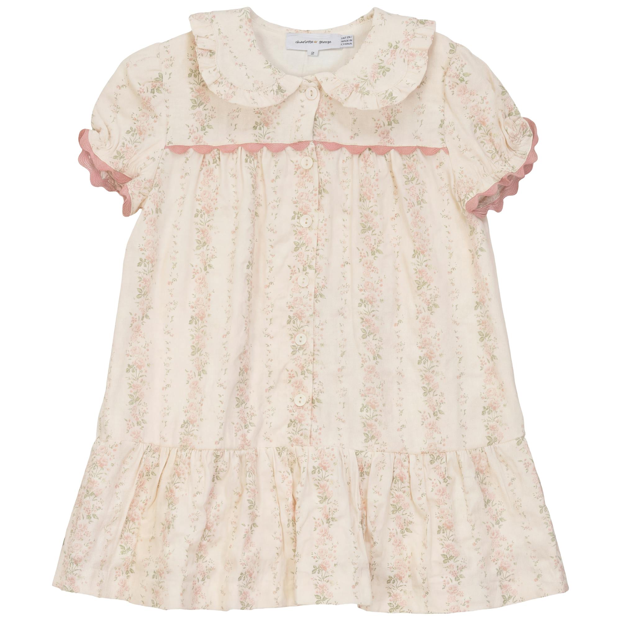 Stripe Floral Print Dress