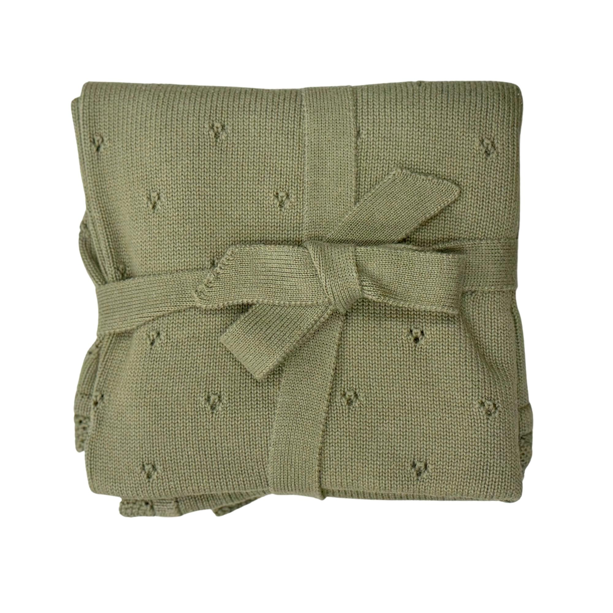 Knit Blanket in Woodland Moss