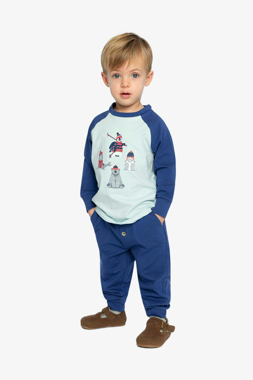 Organic Cotton T-Shirt & Pant Set Very Pale Turquoise