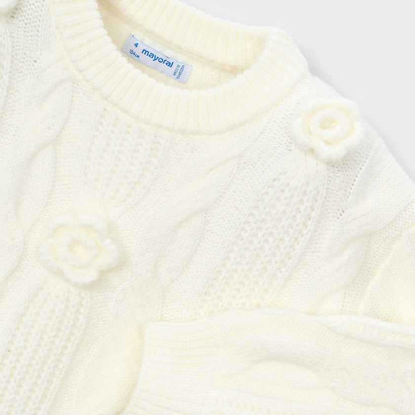Cream Cable Knit Sweater