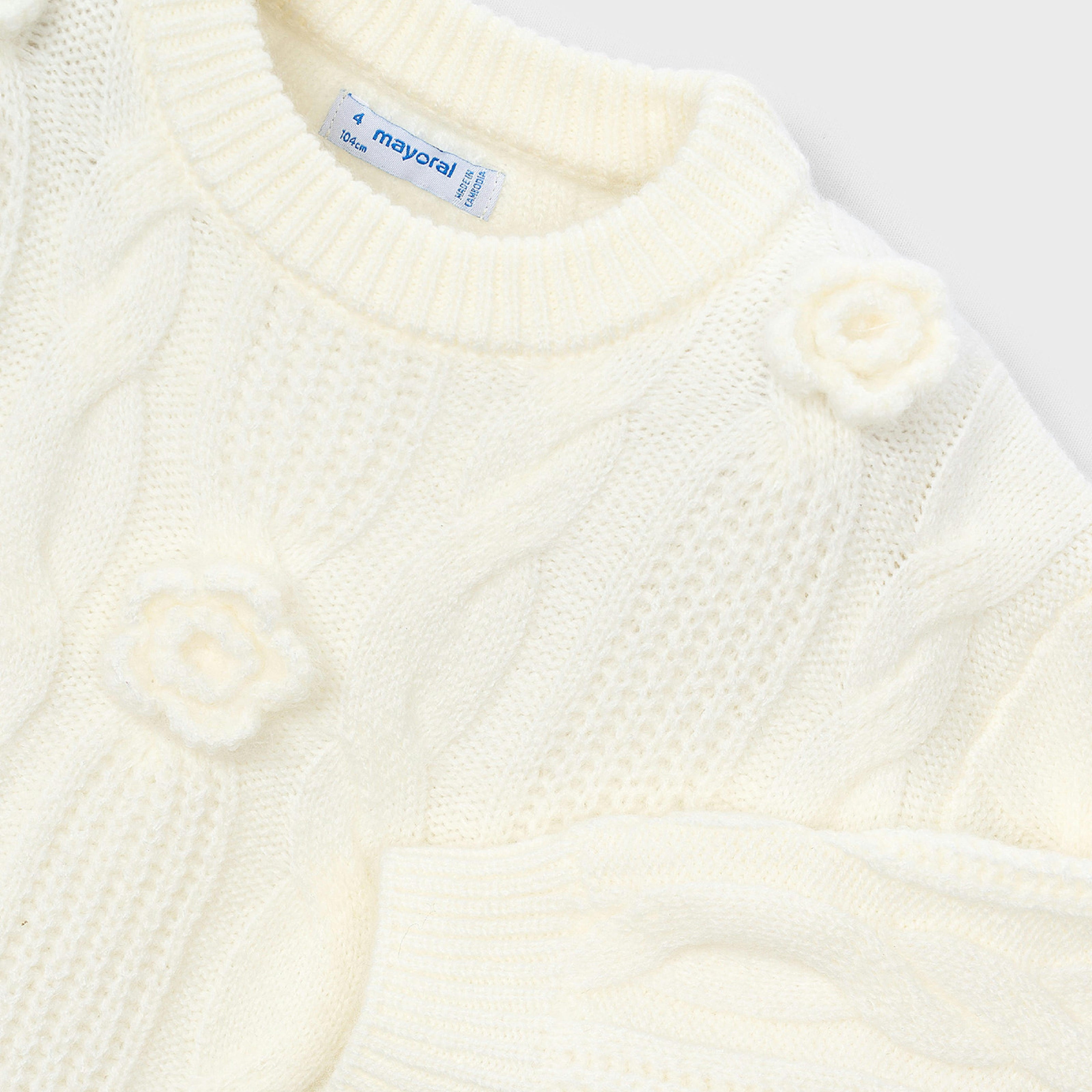 Cream Cable Knit Sweater